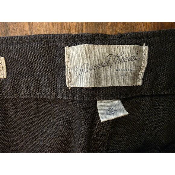 NWT Universal Thread Size 22 Easy Barrel Pants High Rise Black 100% Cotton - Picture 3 of 6